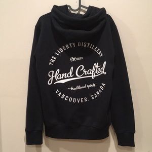 Liberty Distillery Black Zip Up Hoodie - Like New
